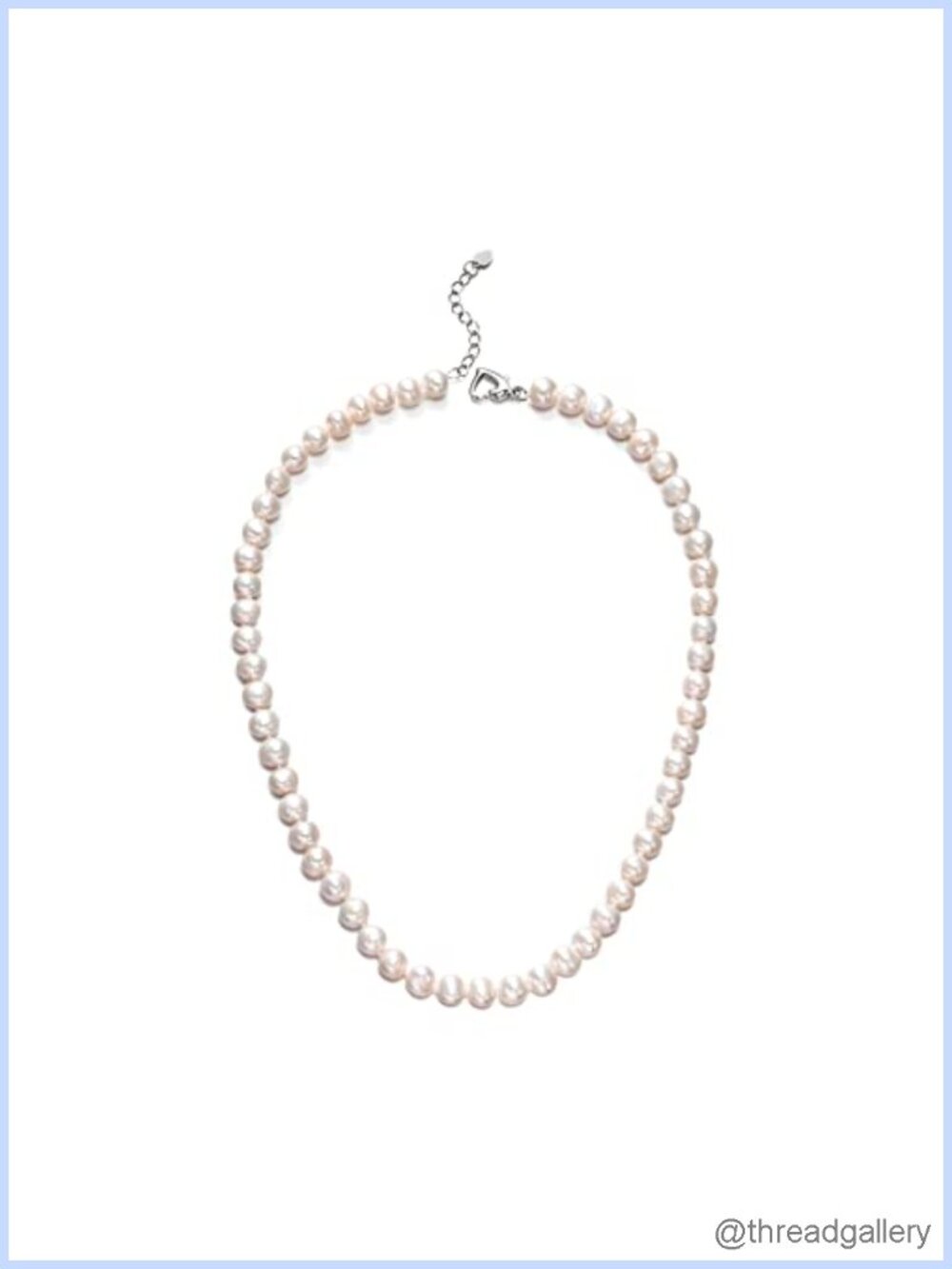 Freshwater Cultured Pearl Necklace with Silver Clasp Adjustable